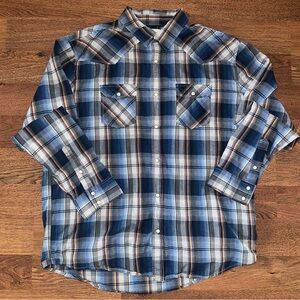 Blue Plaid Men's Aeropostale Button Down Shirt